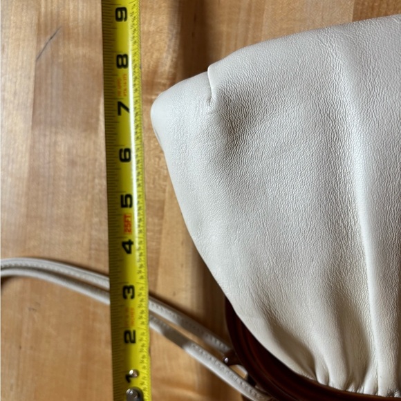 Ande Mid-Century Cream Leather and Lucite Tortoise Shell Bag - Picture 6 of 8